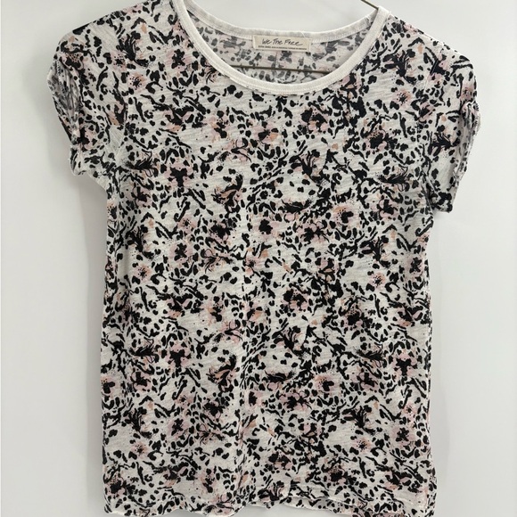 We The Free Floral Short Sleeve Women's Bohemian Cotton T-Shirt Size Xs - Picture 2 of 16